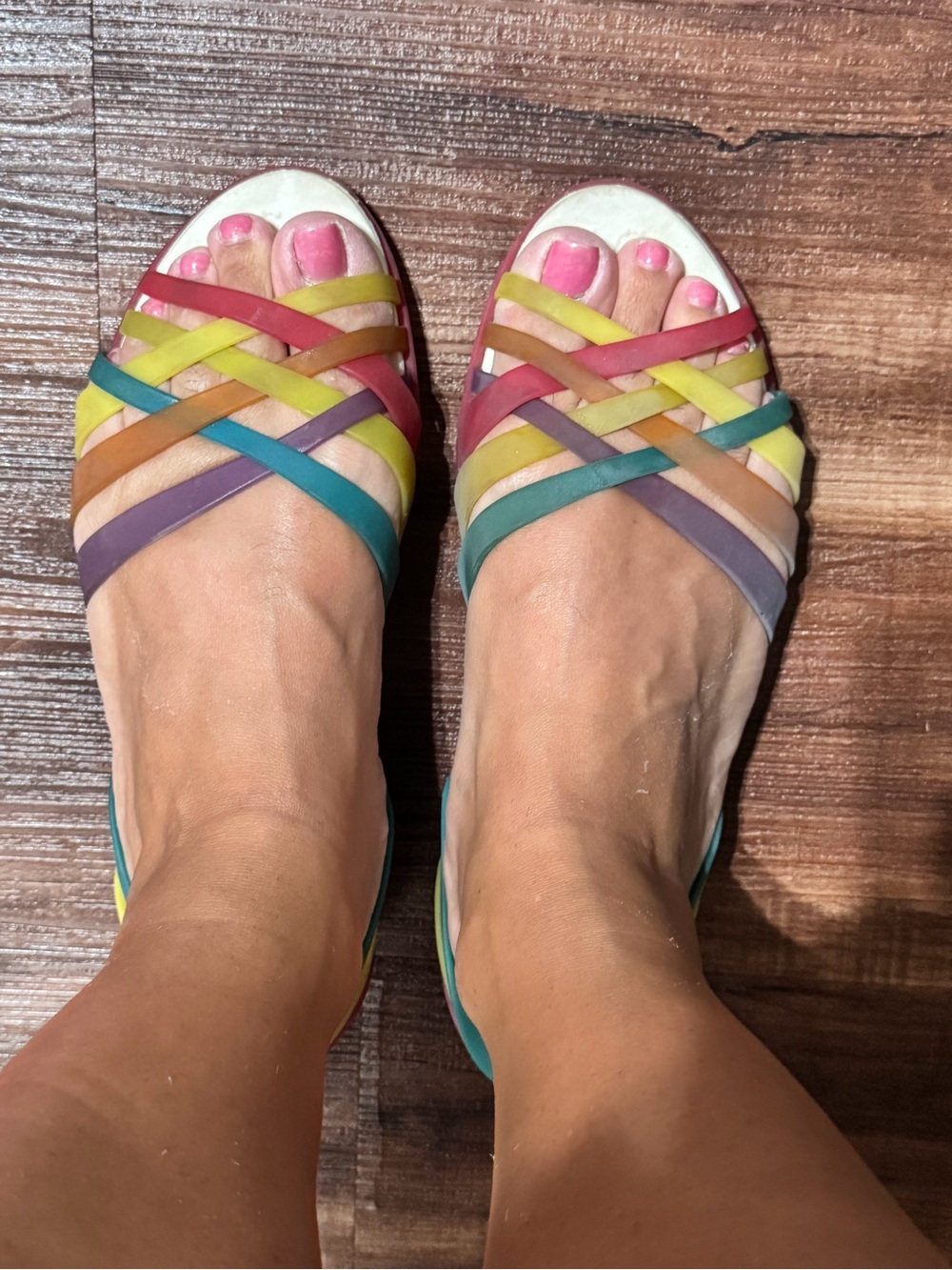 CROCS Multicolor Strappy Women’s Flat Sandals